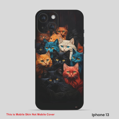 VYBE The Smart Choice iPhone 13 Cat Embossed Mobile Skin(Donkey Whie 3)