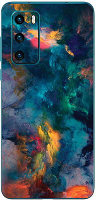 FCS Huawei P40 4G Printed Back skin Mobile Skin(Smoke)