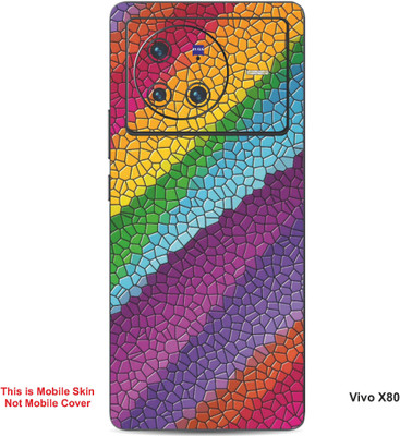VYBE The Smart Choice Vivo X80 Pattern Embossed Mobile Skin(Light Eggplant 14)