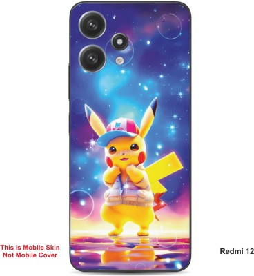 VYBE The Smart Choice Redmi 12 Pikachu Embossed Mobile Skin(Butterfly Blue A1)