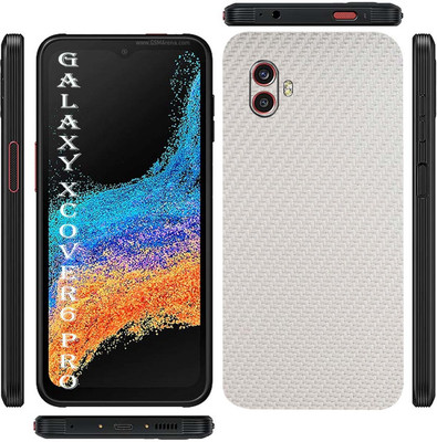 LAMHA Samsung Galaxy XCOVER6 PRO (5G), SAMSUNG Galaxy XCOVER6 PRO 5G Mobile Skin(Ultra Super White Carbon Fiber Skin With High Matte Finish.)