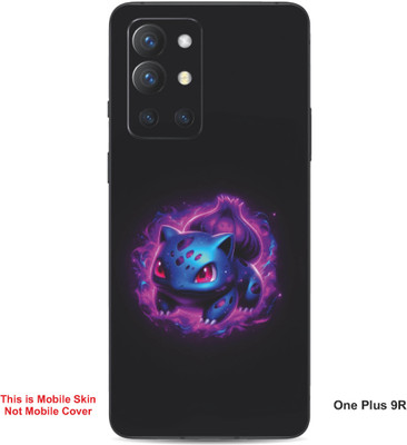 VYBE The Smart Choice One Plus 9R Bulbasaur Pokemon Embossed Mobile Skin(Warm Purple 21)
