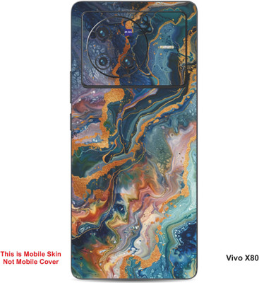 VYBE The Smart Choice Vivo X80 Abstract Embossed Mobile Skin(Pinkish Grey 14)