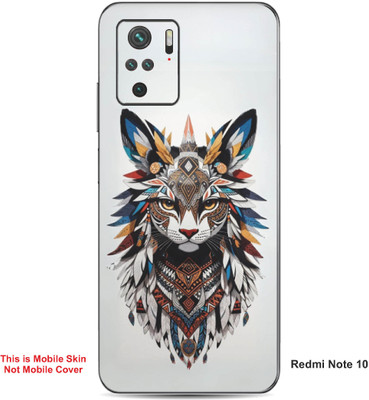 VYBE The Smart Choice Redmi Note 10 Cat Embossed Mobile Skin(Multi Colour 19)