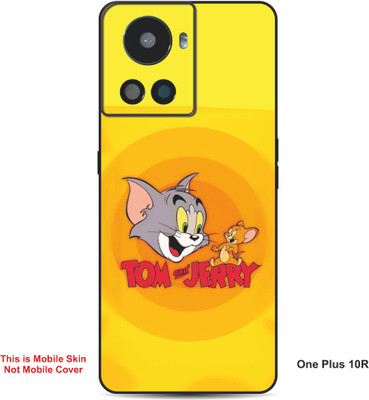 VYBE The Smart Choice One Plus 10R Tom & Jerry Embossed Mobile Skin(Carrot Orange 24)