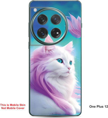 VYBE The Smart Choice One Plus 12 Cat Embossed Mobile Skin(Pink Swan 34)