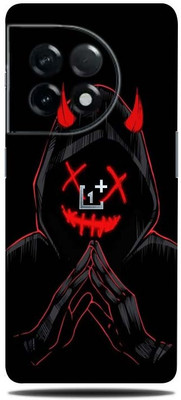 TJ CREATION OnePlus 11R 5G Mobile Skin(Ultra Super Black Devil With High Matte Finish.)