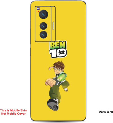 VYBE The Smart Choice Vivo X70 Ben 10 Embossed Mobile Skin(Golden Yellow B10)