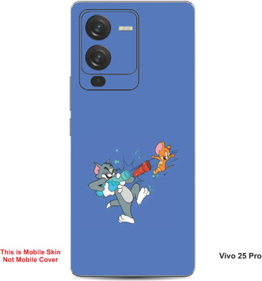 VYBE The Smart Choice Vivo 25 Pro Tom & Jerry Embossed Mobile Skin(Glaucous B1)