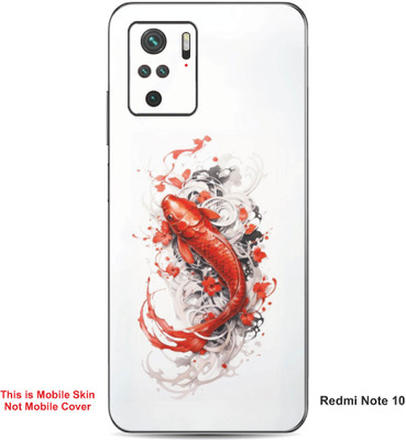 VYBE The Smart Choice Redmi Note 10 Fish Embossed Mobile Skin(Pastel Orange 19)