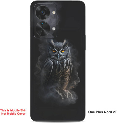 VYBE The Smart Choice One Plus Nord 2T Owl Embossed Mobile Skin(Dark Black 35)