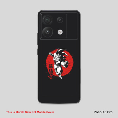VYBE The Smart Choice Poco X6 Pro Goku Mobile Skin Mobile Skin(Carbon Grey B24)