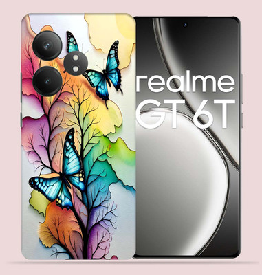 OggyBaba Realme GT 6T 5g,GT 6T 5g Mobile Skin(butterflies trees)