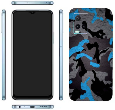 Pochanki Vivo Y33t Mobile Skin(Military Blue Camo Skin With Glossy Matte Finish.)