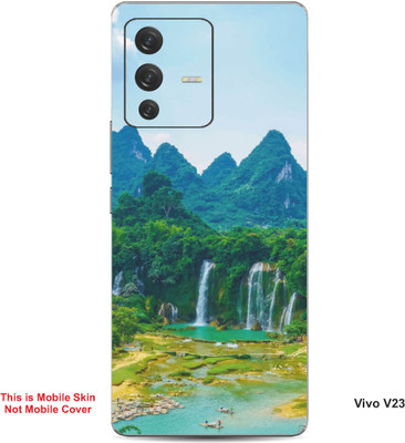 VYBE The Smart Choice Vivo V23 Naturel Mobile Skin(Peacock Green 3)