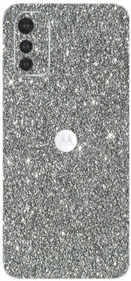 TJ CREATION MOTOROLA E32s Mobile Skin(Ultra Super Grey Glitter Skin With High Matte Finish.)
