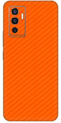 Vcare GadGets Y75 Fiber Carbon Orange Back Side Premium Mobile Skin(Fiber Carbon Orange)