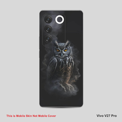 VYBE The Smart Choice Vivo V27 Pro Owl Mobile Skin Mobile Skin(Charcoal Grey A37)