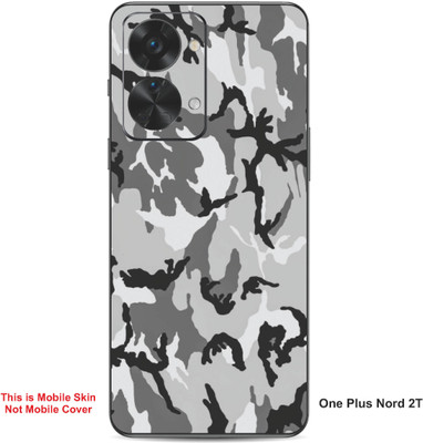 VYBE The Smart Choice One Plus Nord 2T Camouflage Embossed Mobile Skin(Grey Nickel A14)
