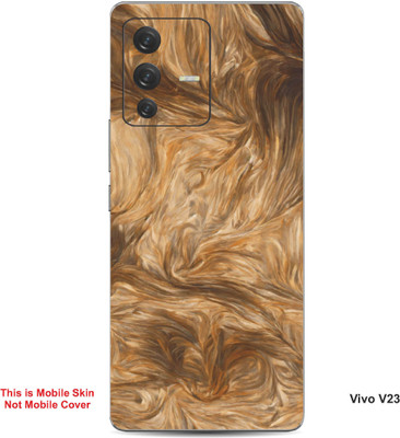 VYBE The Smart Choice Vivo V23 Abstract Embossed Mobile Skin(Brown Sugar 3)