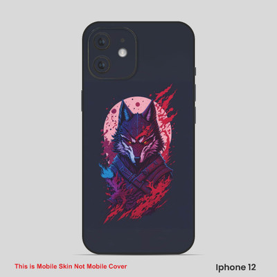 VYBE The Smart Choice iPhone 12 Wolf Embossed Mobile Skin(Plum Purple 10)