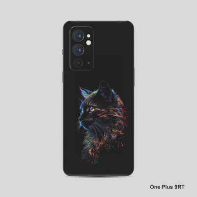 VYBE The Smart Choice One Plus 9RT Cat Mobile Skin Mobile Skin(Black Cyan 13)