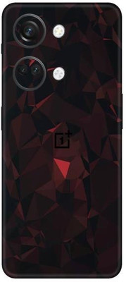 Vcare GadGets One Plus Nord 3 5G Dark RED Geometric L.jpg Mobile Skin(Multicolor)