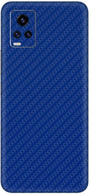 Vcare GadGets Vivo V20 Pro Mobile Skin(Fiber Carbon Blue)