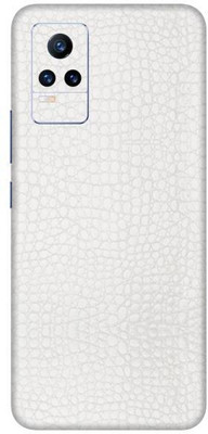 Vcare GadGets Vivo Y21e 5 G Mobile Skin(White Textured Leather)