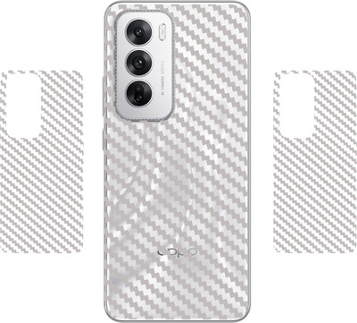 SCREENIX OPPO RENO 12 5G, || 3D CARBON FIBER BACK LAMINATION || (PACK OF 2) Mobile Skin(TRANSPARENT)