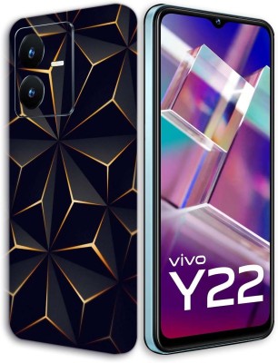 BugguSkin VIVO Y22 Mobile Skin(Ultra Super Black Abstract shape Skin With High Matte Finish.)