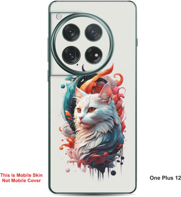 VYBE The Smart Choice One Plus 12 Cat Embossed Mobile Skin(Silver Chalice 34)