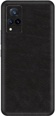 Vcare GadGets Leather Black vivo V21 5G Mobile Skin(Leather Black)