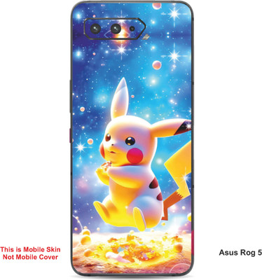 VYBE The Smart Choice Asus Rog 5 Pikachu Embossed Mobile Skin(Denim Blue A6)
