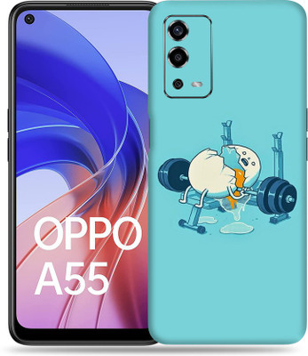 SkinoMania Oppo-A55 Mobile Skin(Multicolour Funny Egg)