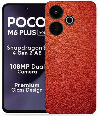 OggyBaba OggyBaba Poco M6 Plus 5g Mobile Skin(Red-Leather)