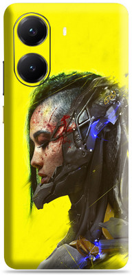 SkinoMania POCO X7 Pro 5G Premium Vinyl Mobile Skin (Multicolor) Mobile Skin(Cyberpunk Girl)