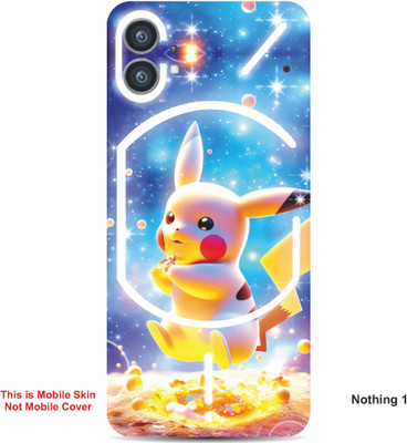 VYBE The Smart Choice Nothing 1 Pikachu Embossed Mobile Skin(Denim Blue A1)