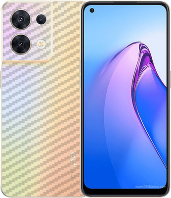candeal mart Oppo Reno 8 5G / Reno8 Back skin sticker / Vinyl wrap / Protective film Mobile Skin(Transparent , 3D Carbon fiber)