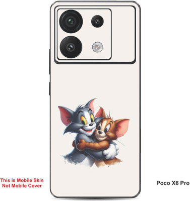 VYBE The Smart Choice Poco X6 Pro Tom & Jerry Embossed Mobile Skin(Soft Peach A4)