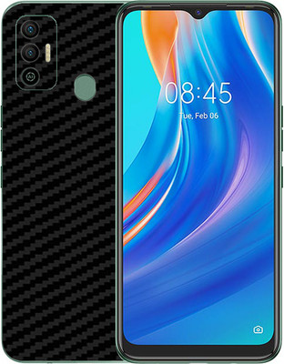 candeal mart Tecno Spark 7 carbon fiber 3D back skin/ Protective film / Back sticker Mobile Skin(Black)