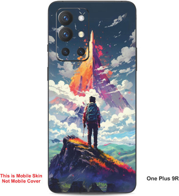 VYBE The Smart Choice One Plus 9R Abstract Embossed Mobile Skin(Fuel Yellow A6)
