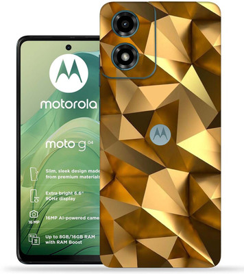 OggyBaba Moto G04 Mobile Skin(Golden poly)