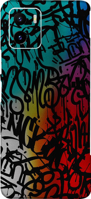 BUGGU Vivo Y15c Mobile Skin(Ultra Super Graffiti Text Skin With High Matte Finish)