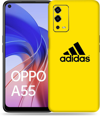 WeCre8 Skin's Oppo A55 Mobile Skin(Yellow Adidas Multicolor Mobile Skin With Cleaning Wipe)