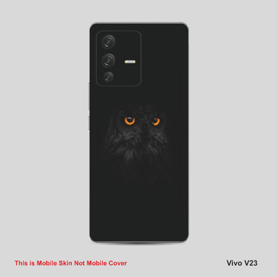 VYBE The Smart Choice Vivo V23 Owl Mobile Skin Mobile Skin(Black A34)