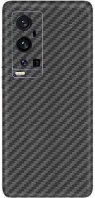 Vcare GadGets Vivo X60 Pro Plus Mobile Skin(Fiber Carbon Gun Metal)