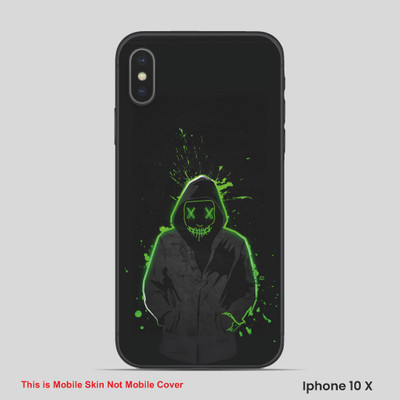 VYBE The Smart Choice iPhone 10X Horror Mobile Skin(Green Snake 3)
