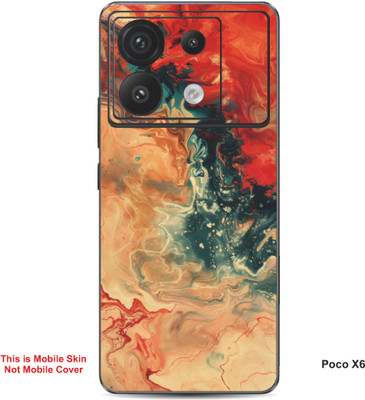 VYBE The Smart Choice Poco X6 Art Embossed Mobile Skin(River Bed 1)