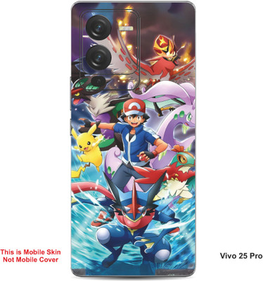 VYBE The Smart Choice Vivo 25 Pro Pokemon Embossed Mobile Skin(MultiColour B1)